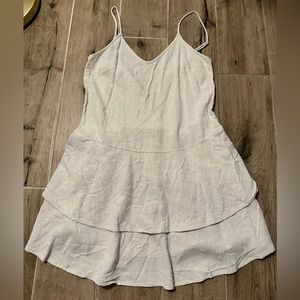 white linen dress